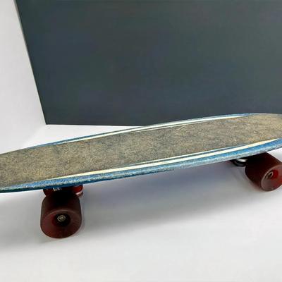 Vintage Fiberglass Skateboard With Road Rider 4 Wheels, ACS-430 Trucks & Wayne Brown Rad Pad Risers