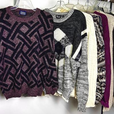 Vintage Sweaters (Some New with Tag) - David Taylor, Weekends, Edison & More - Size M-L 