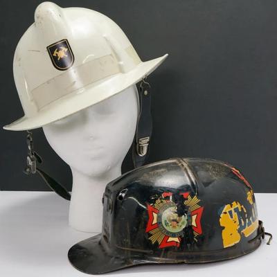 Vintage MSA Comfo Mining Helmet & Top Gard Fireman’s Helmet