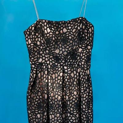 Adrianna Papell Evening Black Lace Dress- Size 14