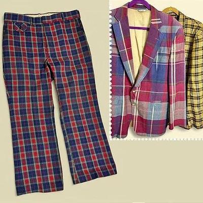 Vintage Wrangler Plaid Pants & More - Size 36x32 & 42R