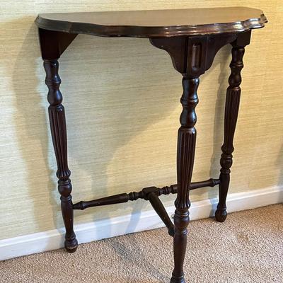 Vintage Half Moon Table - 24X12X29”