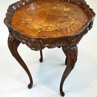 Marquetry Side Table - 19x28”