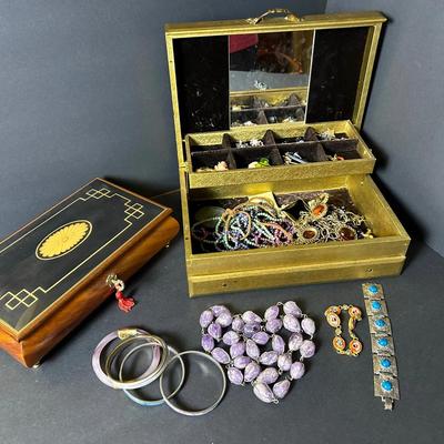 Costume Jewelry, Reuge Musical Jewelry Box Made In Italy, Plus Vintage Jewelry Box