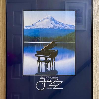 1983 Mt. Hood Jazz Festival Poster – Framed, 22” x 28”