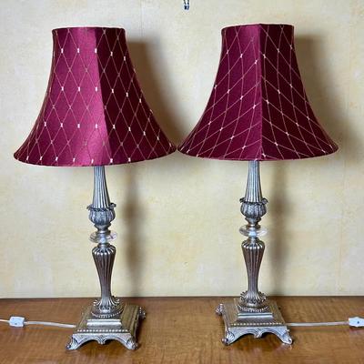 Boudoir Lamp Pair - 29” Tall
