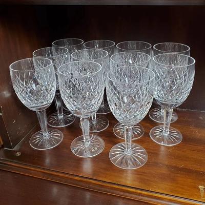 Waterford Crystal “Lismore” Red Wine Glasses - 7” Tall