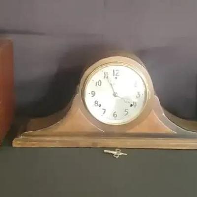 Antique Clockd and Radio