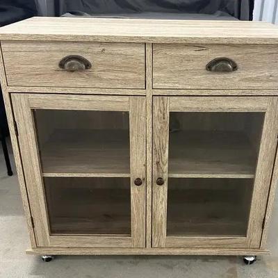 Small Rolling Cabinet with Drawers