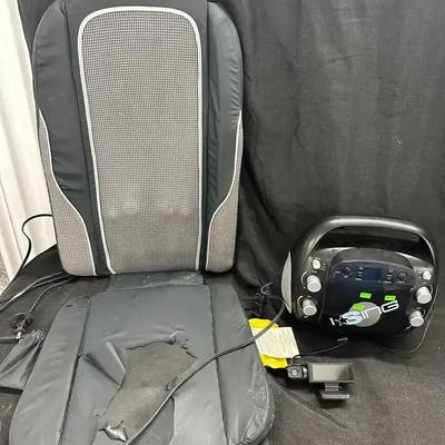 Mixed Electronics Lot: HoMedics Massager, Karaoke Machine, and Dashcam