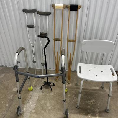 Mobility Aids: Walker, Crutches, and Shower Chair