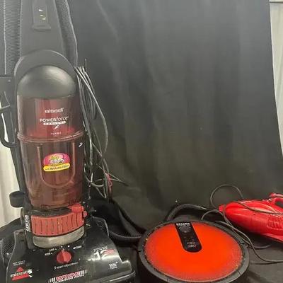 Lot of three Vacuum Cleaners: Bissell Upright, Handheld, and Robotic
