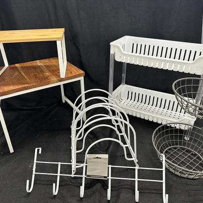 Assorted Home & Kitchen Organizer Lot
