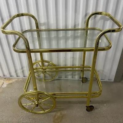 Glass Bar Cart | Rolling Tea Trolley