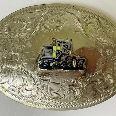 “Montana Silversmiths” German Silver Tractor Buckle