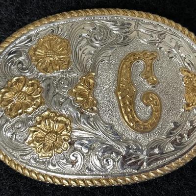 “Crumrine” Jewelers and Silversmiths “C” Buckle