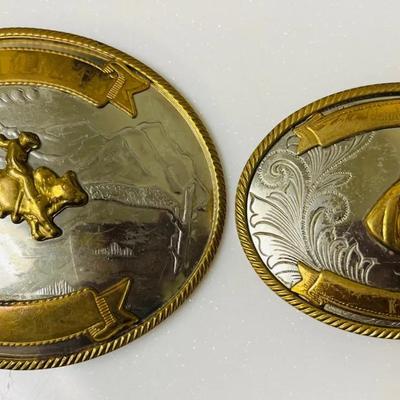 Vintage German Silver Belt Buckles