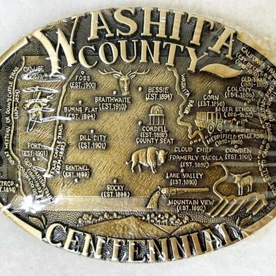 Washita County Centennial Belt Buckle #2