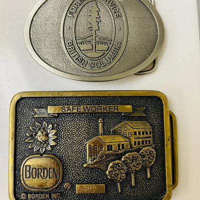 Vintage “Borden” and B.C. “Forest Services” Buckles