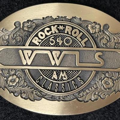 Vintage Numbered WWLS 540 AM Rock-n-Roll Belt Buckle 