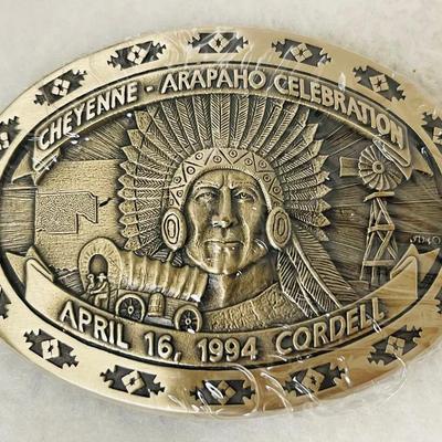 1994 Cheyenne- Arapaho Celebration Brass Buckle #2