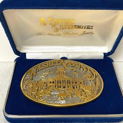 Washita County Limited Edition Numbered 24K Plate Buckle