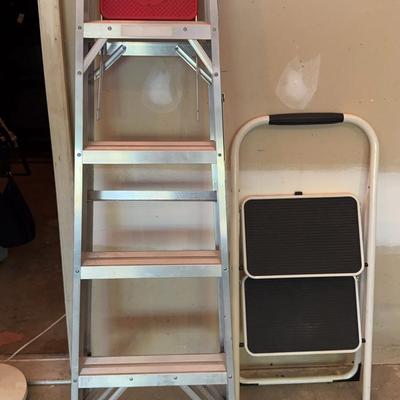 4 Step Werner Ladder And 2 Steps Stepping Stool