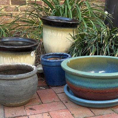 Lot Of Ceramic Outdoor Potters 