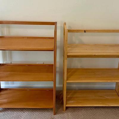2 Lighweight Folding Bookcases 