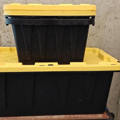 HDX Storage Bins Two 12 Gal Four 38 Gal