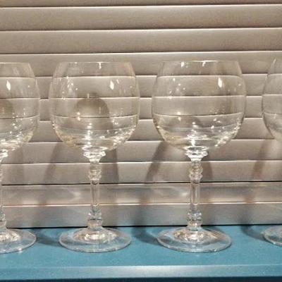 Bedford Platinum Crystal Wine Goblets 
by Ralph Lauren 
