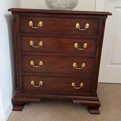 Two Chest Of Drawers & A Crystal Bowl