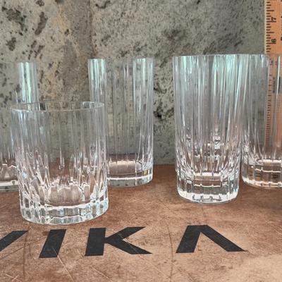8 Crystal Glasses 