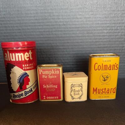 Vintage Spice And Baking Containers