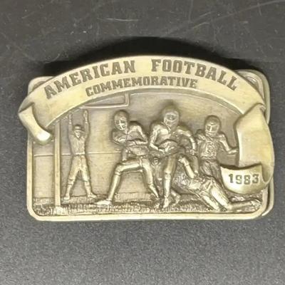 Arroyo Grande Buckle Company1983 Limited Edition American Football Commemorative Belt Buckle  