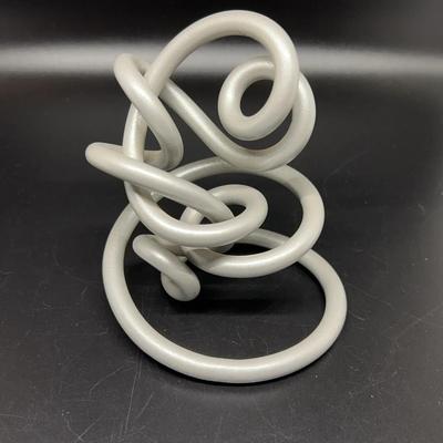 White Resin Knot Sculpture