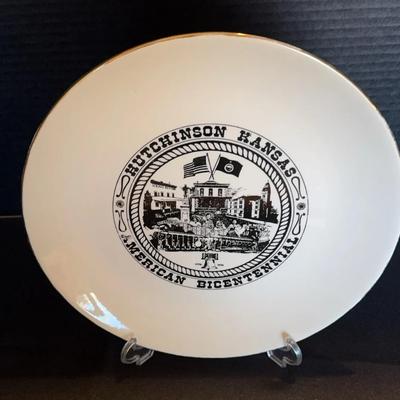 Hutchinson Kansas American Bicentennial Commemorative Plate