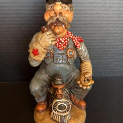 Vintage Hand Painted Ceramic Engineer