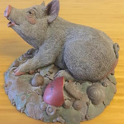 Tim Wolfe - Carin Studio - "Roseanne" Pig Sculpture - Signed
