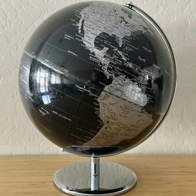 Black, Silver & Chrome 14" Globe 