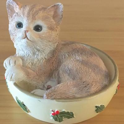 Lenox Figurine "Christmas Catnap" Holiday Porcelain NIB with COA