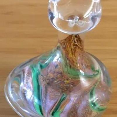 Glass Cat Multi-Colored Paperweight "Mtarfa" Malta