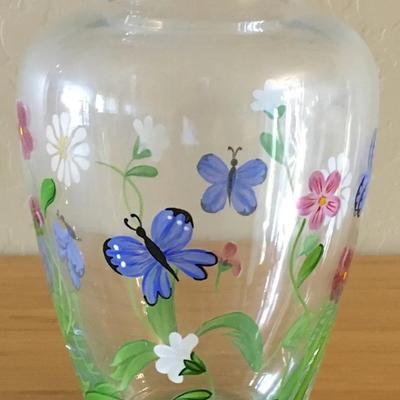 Lenox Clear Glass Vase "Butterflies & Blossoms"  NIB with COA