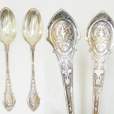Sterling Silver PAIR serving spoons