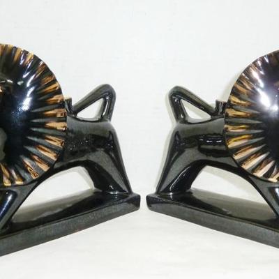 PAIR MCM glazed lions NiCE