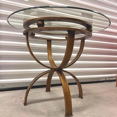 Metal And Glass Occasional  Table 