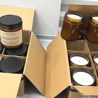 9 Ounce Amber Jars With Varying Scents