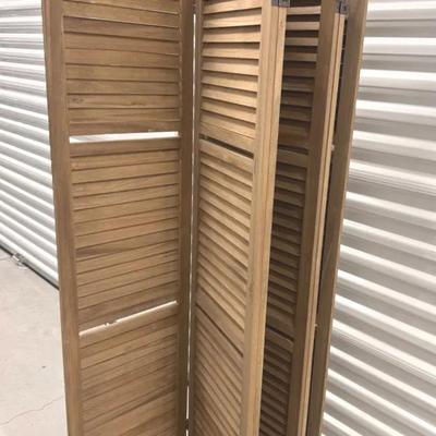 Six Panel louvered Folding Screen 