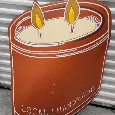 Handmade Oversized Candle Sign "Local / Handmade"