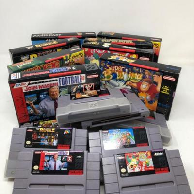 Super Nintendo SNES Game Cartridges & Boxes